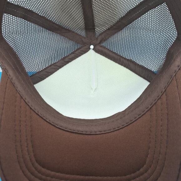 Yellowstone Park Trucker Snapback Hat Cap Foam Brown Retro Logo - Picture 7 of 7